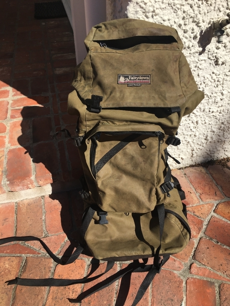 Good used condition Fairydown Endeavour canvas back pack - about 65 ...