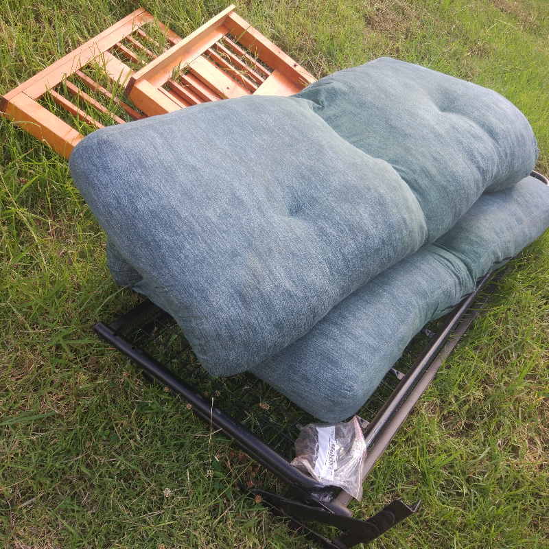 Double Futon Metal Frame Wooden Legs Freestuff