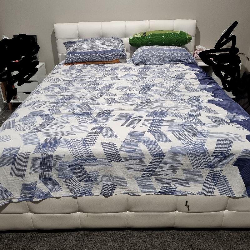 Queen bed Frame with mattress. | Freestuff