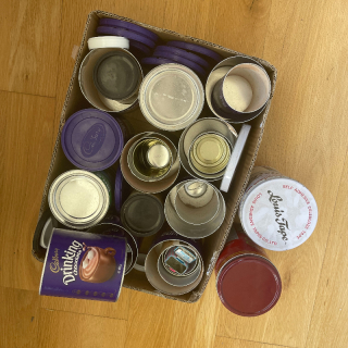 Hot Chocolate Cans and other cans with lids