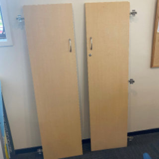 2x Wooden Cupboard Doors