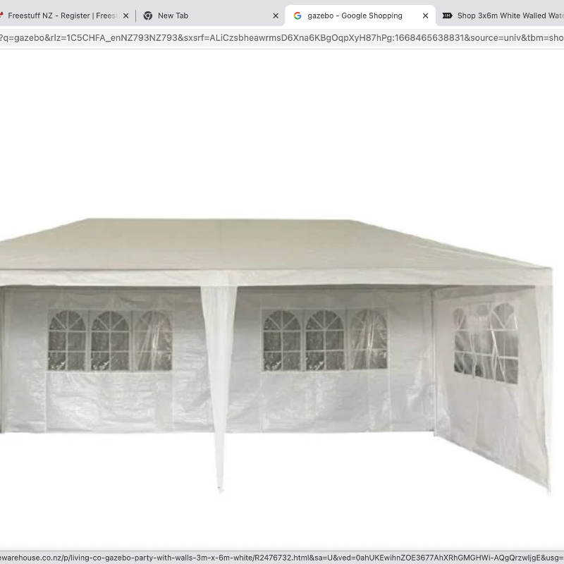 3m x 6m Gazebo | Freestuff