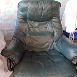 Leather swivel chair