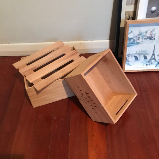 2 wooden boxes - pick up before Saturday 30th