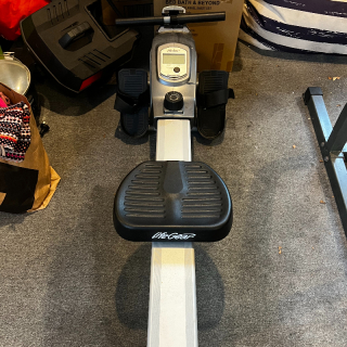 Half-working rowing machine