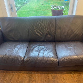 Leather couch - 3 seater