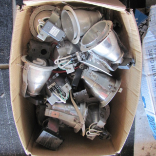 Box of downlights , take 230V Edison screw bulbs