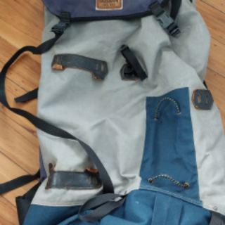 Old canvas backpack