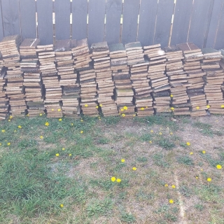 firewood, old fence pailings cut up already