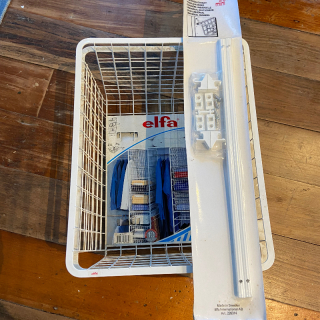 7 Elfa sliding shelves and brackets