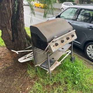 BBQ, scrap aluminium and iron board