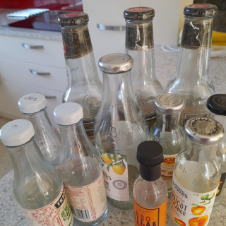 Glass bottles as shown 