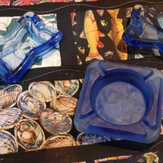 smoking glass ash trays
