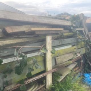 used treated timber, 2-4 meter lengths from thick posts to boards