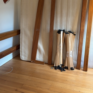 Free Wooden King Size Slat Bed