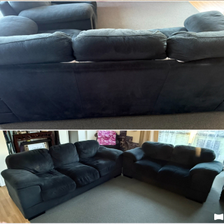 Black 2 & 3 seater couch set