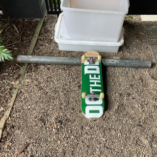 Metal pipe and skateboard ( wheels for reuse) 