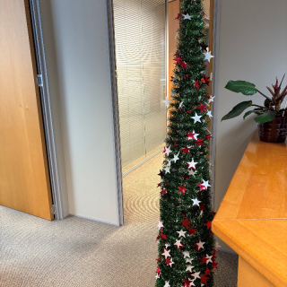 Freestanding Christmas Tinsel Tree
