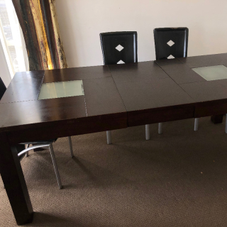 Dining table and chairs