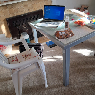 glass table  and chair only  free good condition