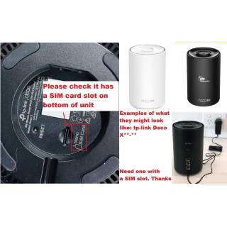 Modem/Router Deco/tp-link x**-** with SIM card slot