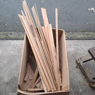 Box of American Oak wood off cuts