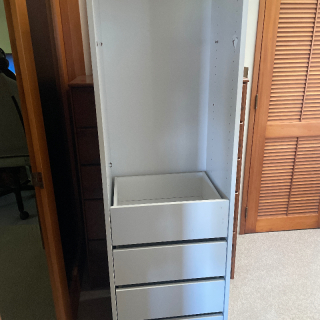 Wardrobe unit with drawers